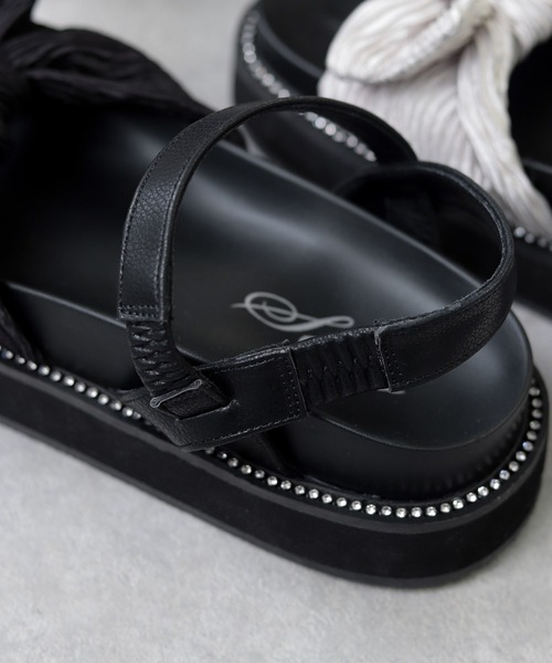 「SESTO」 フラットサンダル 3L ブラック レディース_画像4