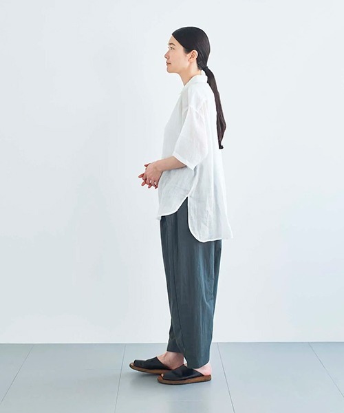 ata（アタ） ブラウス シャツ 半袖 ata shirts 2. / ラミー半袖