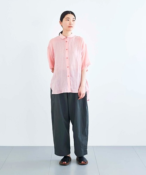 ata（アタ） ブラウス シャツ 半袖 ata shirts 2. / ラミー半袖