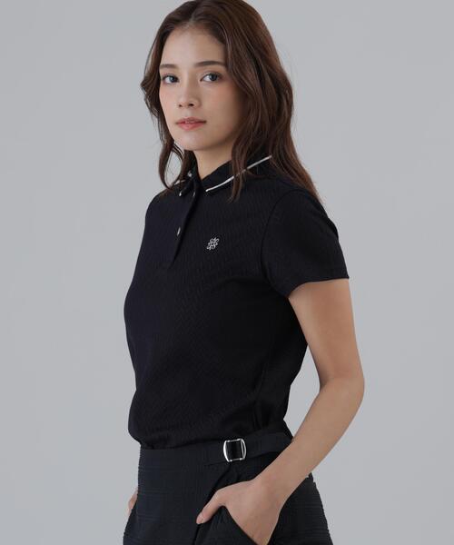 ポロシャツ ポロ 「St ANDREWS」ヘリンボーンジャガード半袖ポロシャツ (WOMENS) レディース_4