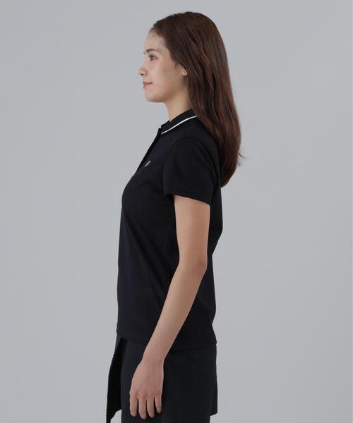 ポロシャツ ポロ 「St ANDREWS」ヘリンボーンジャガード半袖ポロシャツ (WOMENS) レディース_6