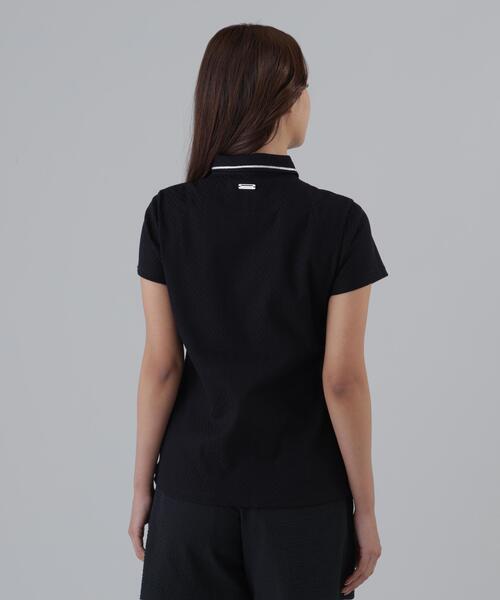 ポロシャツ ポロ 「St ANDREWS」ヘリンボーンジャガード半袖ポロシャツ (WOMENS) レディース_7