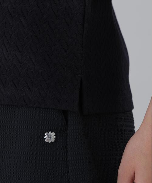 ポロシャツ ポロ 「St ANDREWS」ヘリンボーンジャガード半袖ポロシャツ (WOMENS) レディース_11