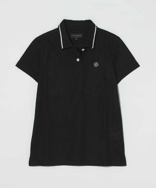 ポロシャツ ポロ 「St ANDREWS」ヘリンボーンジャガード半袖ポロシャツ (WOMENS) レディース_12