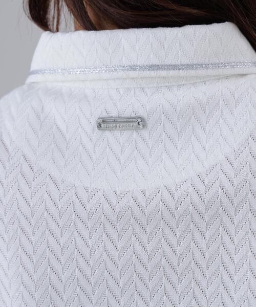 ポロシャツ ポロ 「St ANDREWS」ヘリンボーンジャガード半袖ポロシャツ (WOMENS) レディース_18