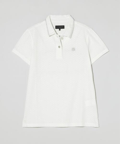 ポロシャツ ポロ 「St ANDREWS」ヘリンボーンジャガード半袖ポロシャツ (WOMENS) レディース_19