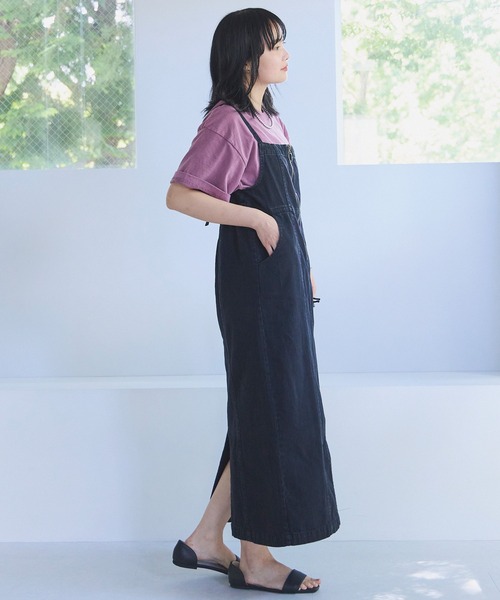 「LAVEANGE」 キャミソールワンピース 4L ネイビー レディース_画像7