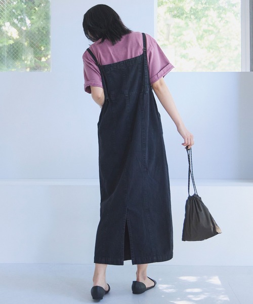 「LAVEANGE」 キャミソールワンピース 4L ネイビー レディース_画像8