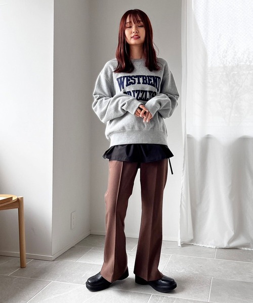 「LOWRYS FARM」 スラックス MEDIUM パープル レディース_画像8