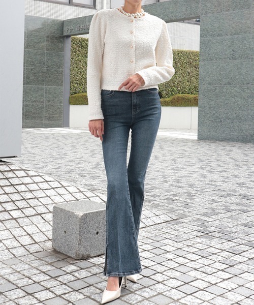 「AMBIENT」 ブーツカットデニムパンツ S インディゴブルー レディース_画像2