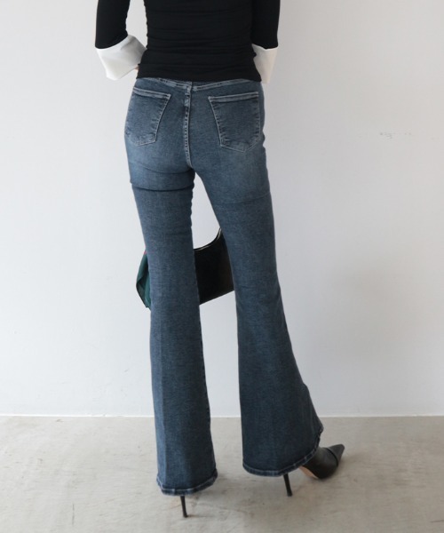 「AMBIENT」 ブーツカットデニムパンツ S インディゴブルー レディース_画像6