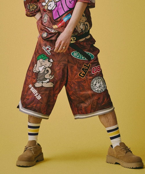 GALFY（ガルフィー） ワイドパンツ ハーフパンツ パンツ 短パン