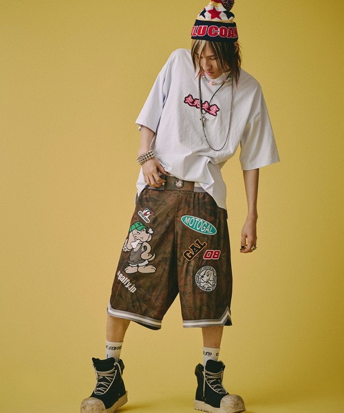 GALFY（ガルフィー） ワイドパンツ ハーフパンツ パンツ 短パン