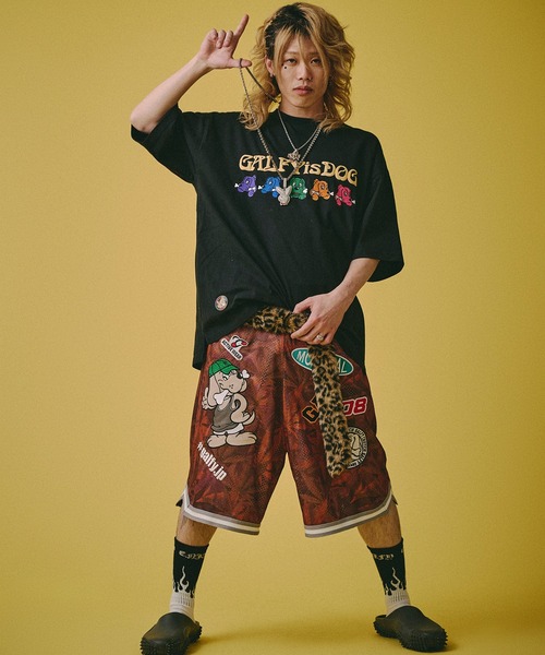 GALFY（ガルフィー） ワイドパンツ ハーフパンツ パンツ 短パン