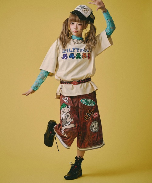GALFY ガルフィー セットアップ ライトパープル 90s ハーフパンツ GALFY（ガルフィー） ワイドパンツ ハーフパンツ パンツ 短パン