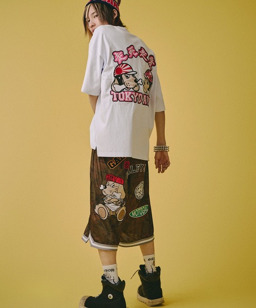 GALFY ガルフィー セットアップ ライトパープル 90s ハーフパンツ GALFY（ガルフィー） ワイドパンツ ハーフパンツ パンツ 短パン