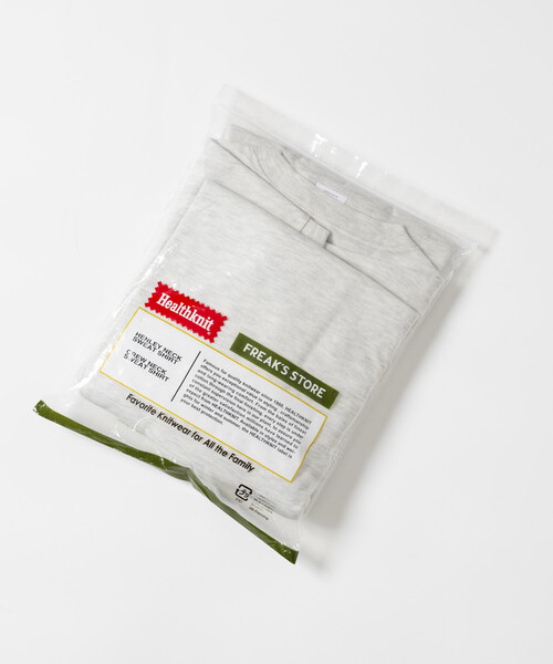 「Healthknit」 長袖Tシャツ MEDIUM チャコールグレー メンズ_画像3