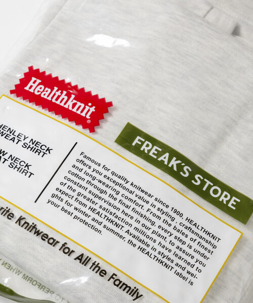 「Healthknit」 長袖Tシャツ MEDIUM チャコールグレー メンズ_画像4