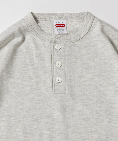 「Healthknit」 長袖Tシャツ MEDIUM チャコールグレー メンズ_画像8