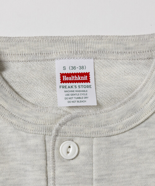 「Healthknit」 長袖Tシャツ MEDIUM チャコールグレー メンズ_画像9