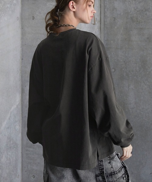 「SERACE」 長袖Tシャツ M ブラック メンズ_画像3