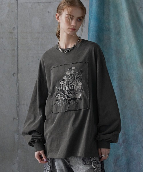 「SERACE」 長袖Tシャツ M ブラック メンズ_画像5