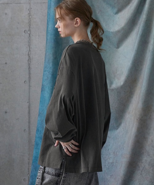 「SERACE」 長袖Tシャツ M ブラック メンズ_画像6