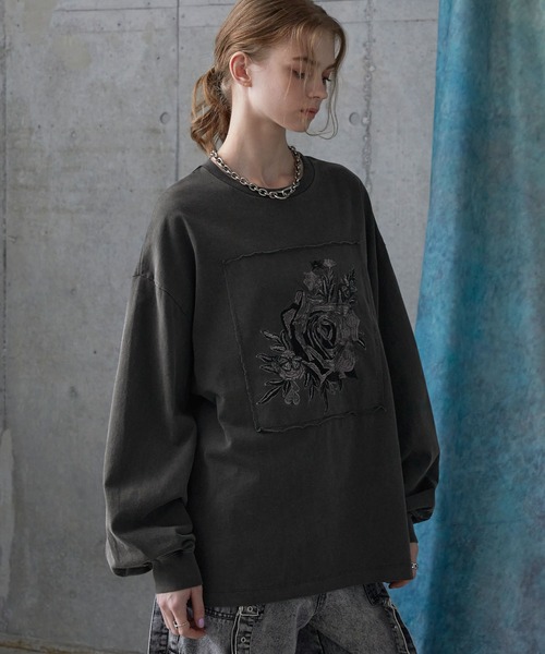 「SERACE」 長袖Tシャツ M ブラック メンズ_画像8