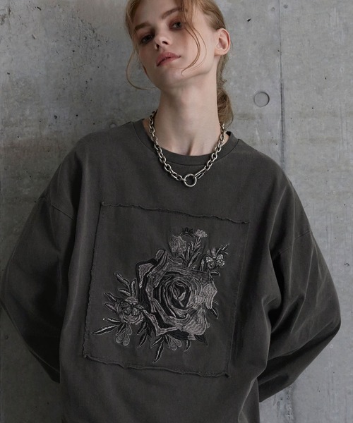 「SERACE」 長袖Tシャツ M ブラック メンズ_画像9