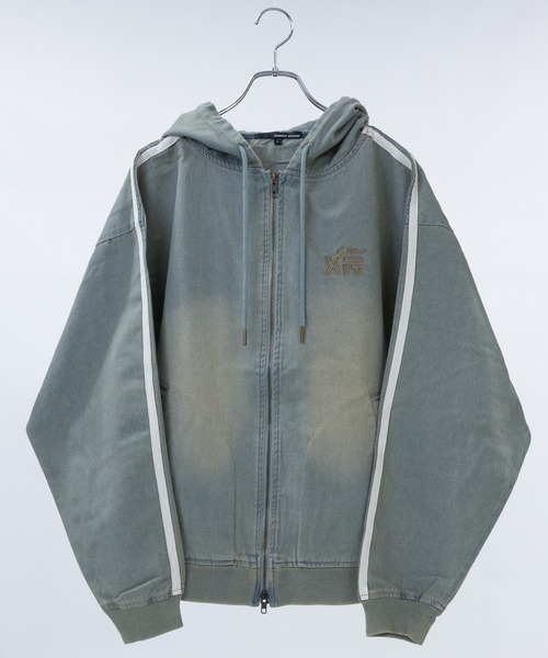 「JUNGLE STORM」 ジップアップパーカー MEDIUM ブルー メンズ_画像5