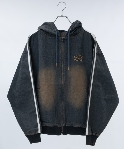 「JUNGLE STORM」 ジップアップパーカー MEDIUM ブルー メンズ_画像6