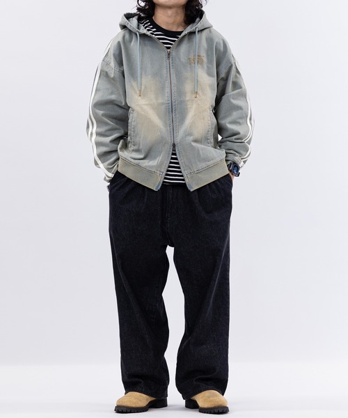 「JUNGLE STORM」 ジップアップパーカー MEDIUM ブルー メンズ_画像7