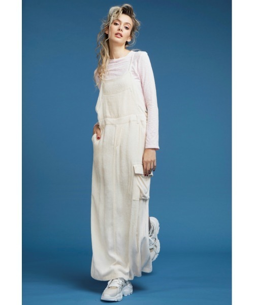「DOUBLE STANDARD CLOTHING」 サロペットスカート 38 ブルー レディース_画像9
