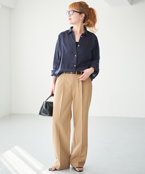 「Spick & Span」 長袖シャツ FREE バーガンディー レディース_画像4