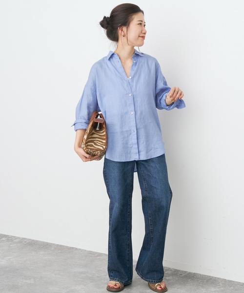 「Spick & Span」 長袖シャツ FREE バーガンディー レディース_画像5
