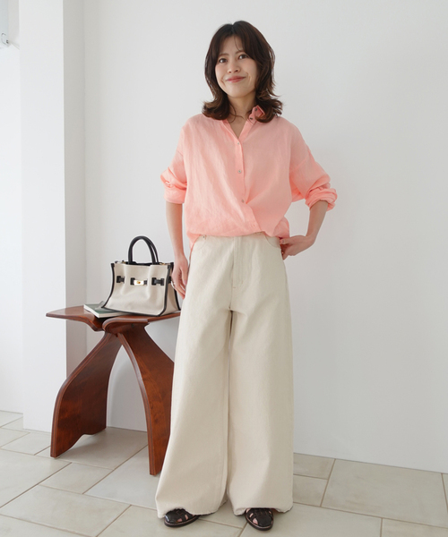 「Spick & Span」 長袖シャツ FREE バーガンディー レディース_画像6