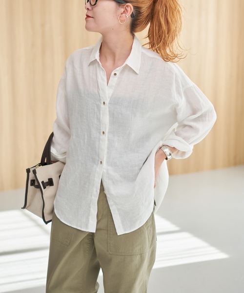 「Spick & Span」 長袖シャツ FREE バーガンディー レディース_画像9