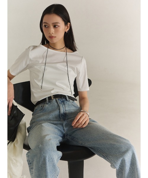 anuans（アニュアンス） tシャツ 「WEB限定」シルクタッチコットン