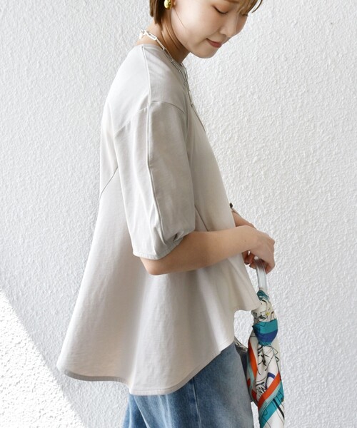 SHIPS（シップス） 半袖Tシャツ ONE SIZE ライトグレー レディース