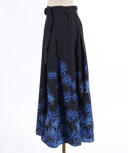 axes femme（アクシーズ ファム） スカート 彼岸花柄SK : ZOZOTOWN