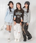 tシャツ カレッジロゴロンT キッズ 子供服 女の子の詳細画像4