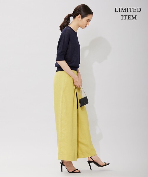 「ICB」 パンツ 44 イエロー レディース_画像2