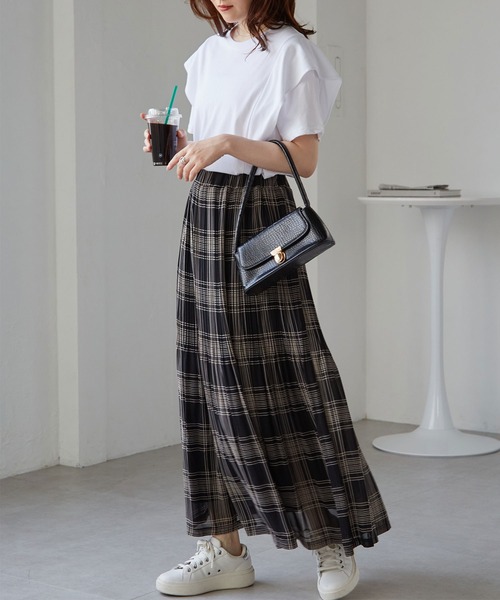 RANAN（ラナン） スカート シフォンプリーツマキシスカート : ZOZOTOWN