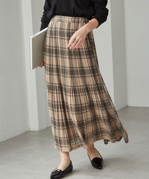 RANAN（ラナン） スカート シフォンプリーツマキシスカート : ZOZOTOWN