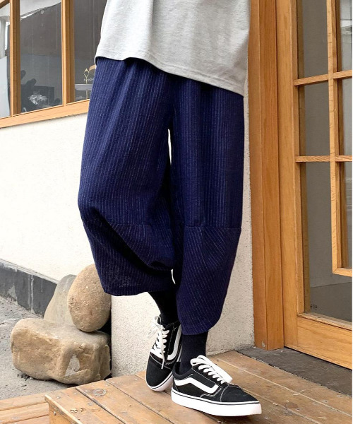 ネストローブ　ゆったりサルエルパンツ　コットンリネン　生成り　フリーサイズ NEOS（KOKUYO） パンツ 「neos -addictive design-」バルーン