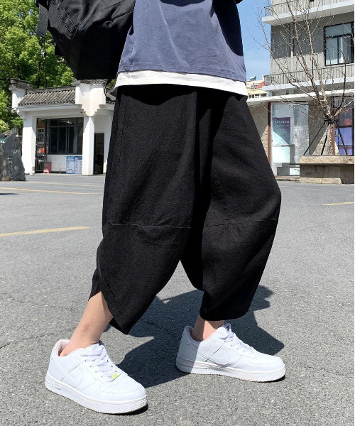 正規 芽風 美品 センソユニコ 春 クロップド バルーン サルエル