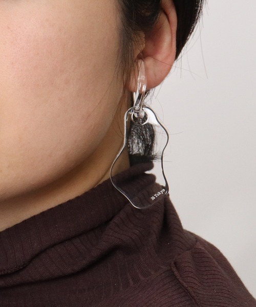 三丁目六番地Tokyo イヤーカフ クリア アシメ イヤーカフ (両耳) SR