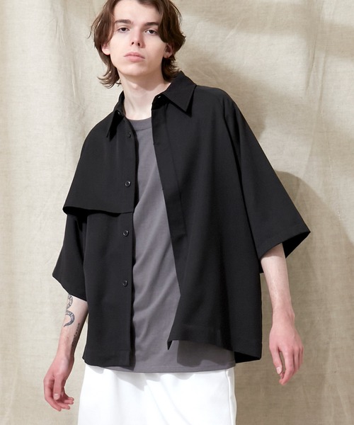 シャツ ブラウス Trストレッチ ビッグシルエット ラグランスリーブ ヨークトレンチシャツ バックロングベンツ 1 2 Sleeve Emma Cl Zozotown Paypayモール店 通販 Paypayモール