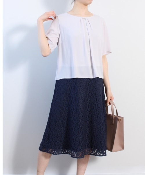 MB mint breeze ワンピース 「M〜5L 大きいサイズ」ジョーゼット