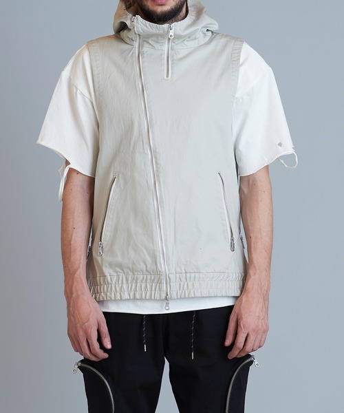 NO ID.(ノーアイディー) ベスト ジレ 「NO ID.」Sleeveless Hooded NO ID.(ノーアイディー) ベスト ジレ 「NO ID.」Sleeveless Hooded